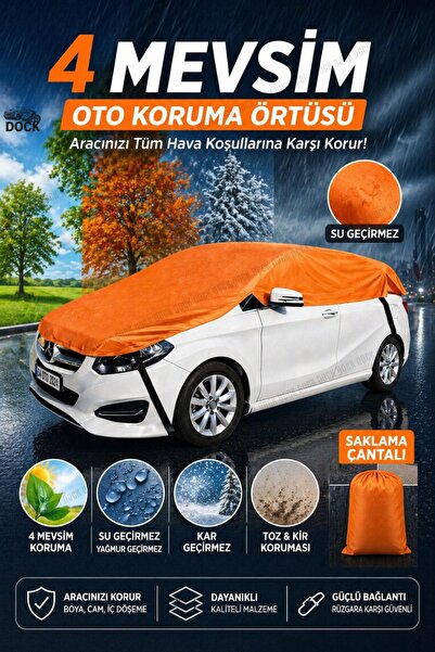 Dock ÖZEL TURUNCU YARIM (OTO) ARABA BRANDASI 4 MEVSİM-TAM KORUMA