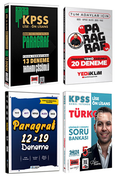 Yargı Yayınları 2026 Birebir KPSS Lise-Önlisans Paragraf Tamamı Çözümlü Denem...