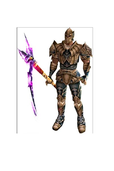 Chino Design Knight Online Warrior Figür 3D / KO Elmorad Savaşçı Dev Figür / ...
