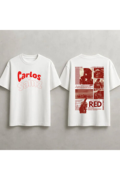 STİL-X Μπλουζάκι Carlos Sainz F1 με στάμπα, Unisex, 100% βαμβακερό, Oversize