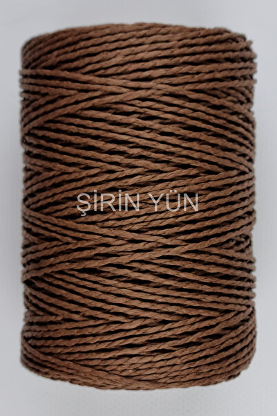 Şirin Yün Sarılmış Kağıt İp 200 Gram 240 Metre Kahverengi G43