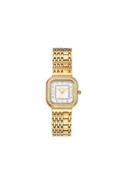 COUTURE Classic women's watch with a square frame, designed from stainless st...