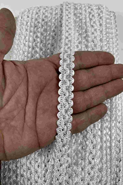 Hobigram White Silver Lpera Dense Knit Embossed Decorative Ribbon – Premium R...