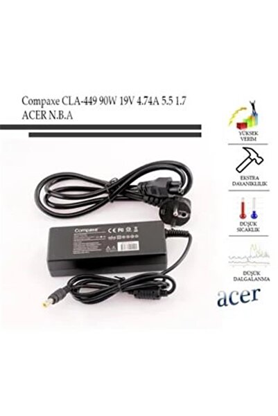 COMPAXE Cla-451 180W 19.5V 9.23A 5.5-1.7 Acer Notebook Adapter