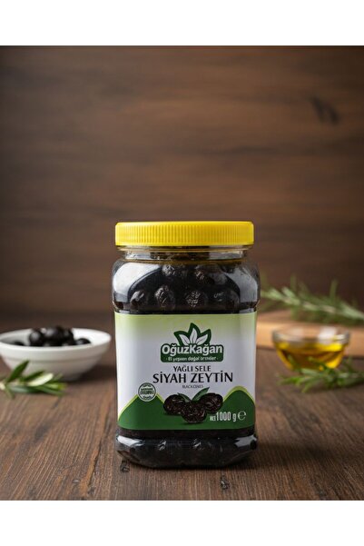 Yağlı Sele Siyah Zeytin Doğal Katkısız 1 Kg