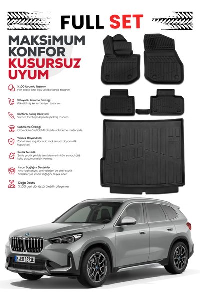 ko kaliteoto Bmw X1 U11 Hibrit 2026 Model 3D Esnek Bagaj Havuzu 4D Havuzlu Pa...