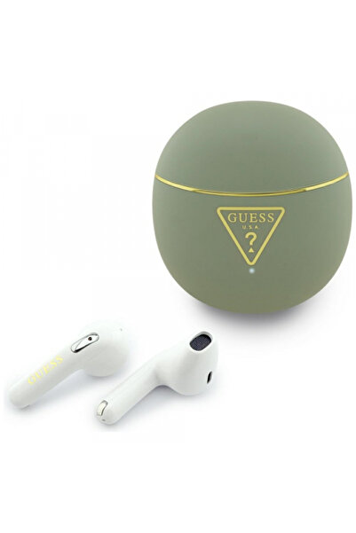 Guess Ασύρματα ακουστικά Bluetooth με εκτύπωση σχεδίου, TWS, Χακί
