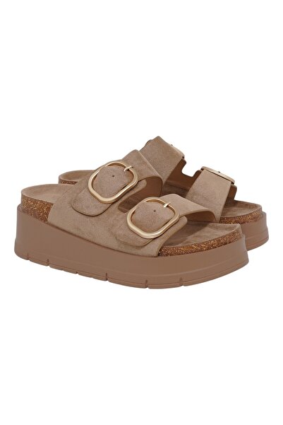 Exe Shoes Γυναικεία Παντόφλας 03R-551 Καμηλό Καστόρι U403R5513416