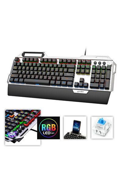 Universal لوحة مفاتيح الألعاب الميكانيكية QUADRO TRON X100 Q التركية USB RGB