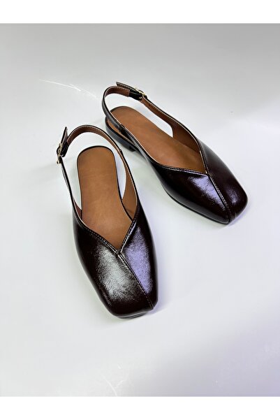 azza shoes BİANCA KADIN KARE KALIP PARLAK ARKASI AÇIK TOKA DETAYLI ZARİF ŞIK ...