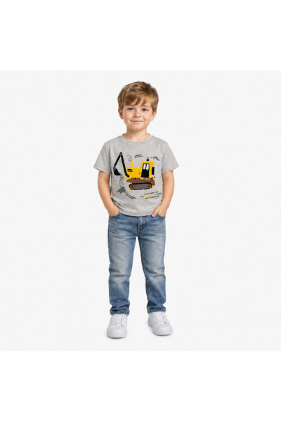 Yale Kids تي شيرت للأولاد من عمر 1-4 سنوات مصنوع من القطن بنسبة 95%