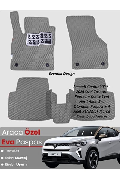 Evamax Design Renault Captur 2020 - 2026 Özel Tasarım Premium Kalite Yeni Nes...