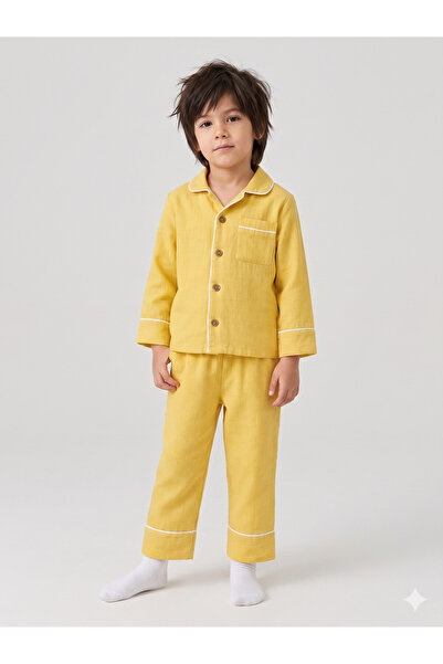 Ruki Çocuk Müslin Kumaş Çocuk Pijama Takımı