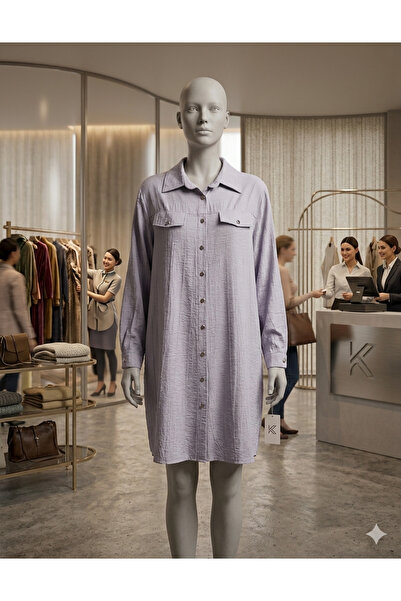MODA gri cep detaylı tunik