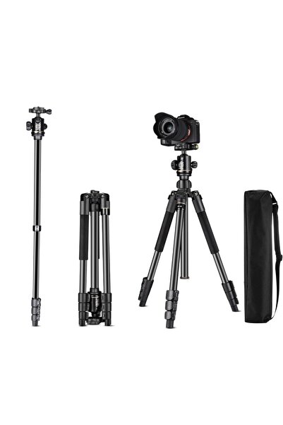 AZT Q518 Aynasız ve DSLR için Alüminyum Top Kafa Ball Head 164cm 12kg Kapasit...
