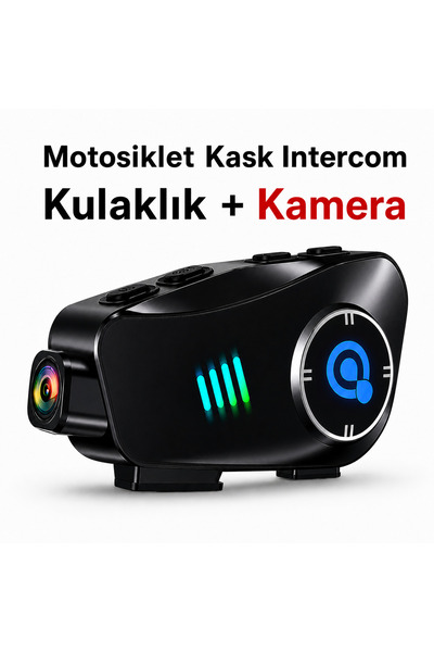 xzemzer Motosiklet Kameralı Kask İnterkom Bluetooth Kulaklık
