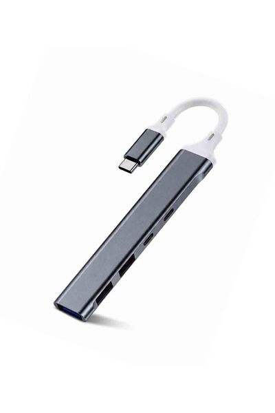 Lacoz محول USB Type-C 5 في 1 مع 3 منافذ USB 3.0 ومنفذ شحن سريع ومنفذ نقل بيان...