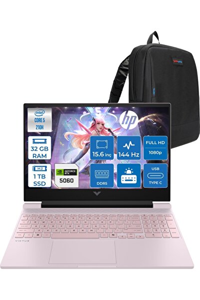 HP Victus 15-FA2009NT Intel Core 5 210H 32GB 1tb SSD 8GB/RTX5060 15.6" Fhd 14...