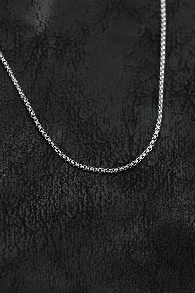 Lisinya 316L Steel Silver Color Thin Venetian Chain Model Men's Necklace -