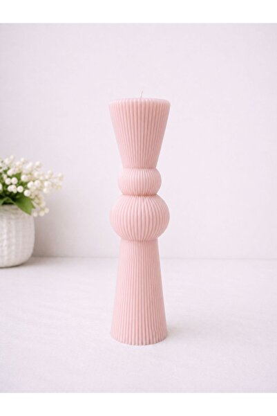 CRL Lumânări clepsidră rozH27 cm-D6cm