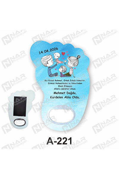Nar Promosyon 30 Adet Mıknatıslı Ayak Açacak Magnet - Yanında Ambalaj Hediyel...