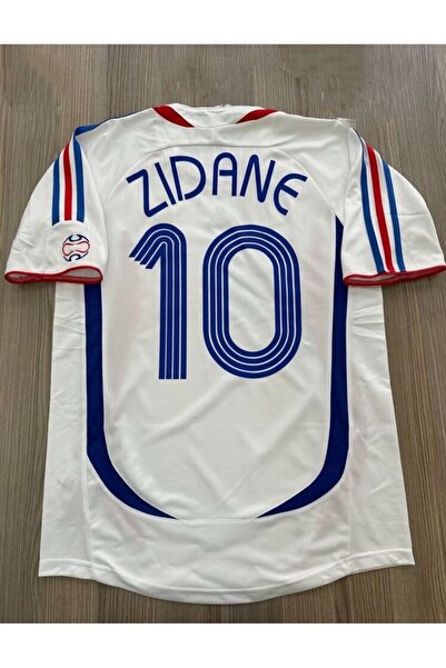 BREATHLESS Fransa 2006 Dünya Kupası Zinedine Zidane Deplasman Forması (Beyaz)