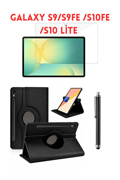 ebulduk Galaxy Tab S9 Fe / S9 /S10 Lite Tablet Case with Rotating Stand + Scr...