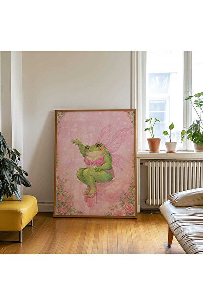 NinaStore Peri Kurbağası Posteri | Coquette Oda Dekorasyonu | Kawaii Duvar Sü...