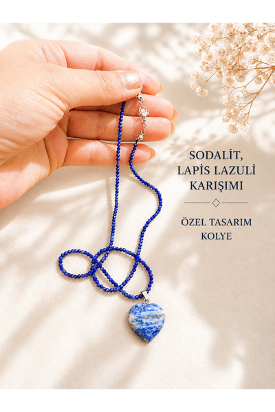 mucize Sodalite & Lapis Lazuli Natural Stone Necklace