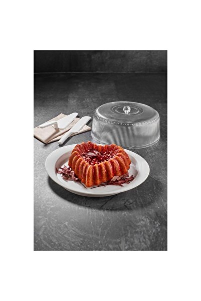 CRİSTAL Acrylic Baroque White 4 Piece Cake Jar & Cake Storage Container & Sty...
