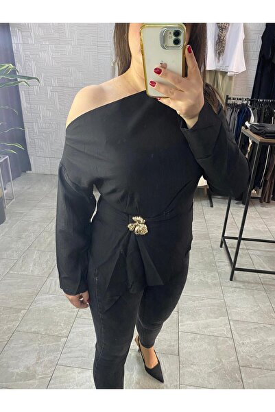 BUTİK ÖZNUR KUŞTAN KAYIK YAKA BLUZ