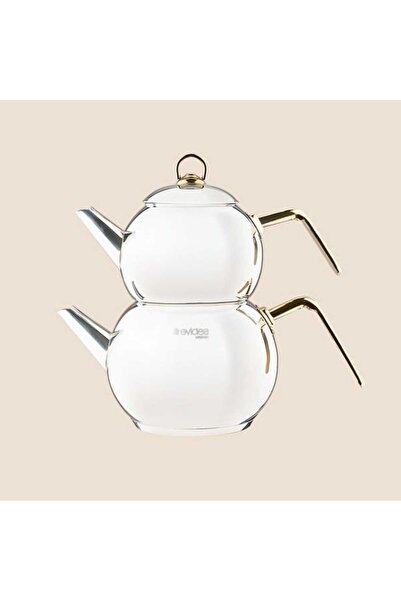 Evidea Kitchen Solena Çaydanlık - Gri - 2 lt + 1 lt