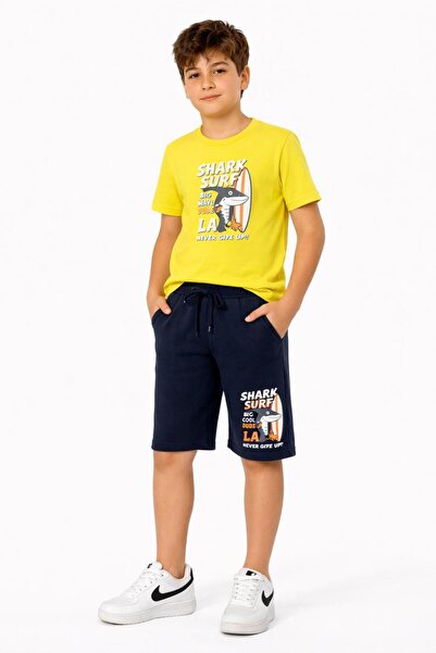 berkMICIRIK ! New Season ! Printed Children's Summer T-Shirt and Shorts 2-Pie...
