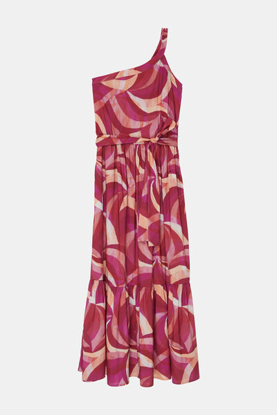 W Collection PEMBE DESENLİ MAXİ ELBİSE