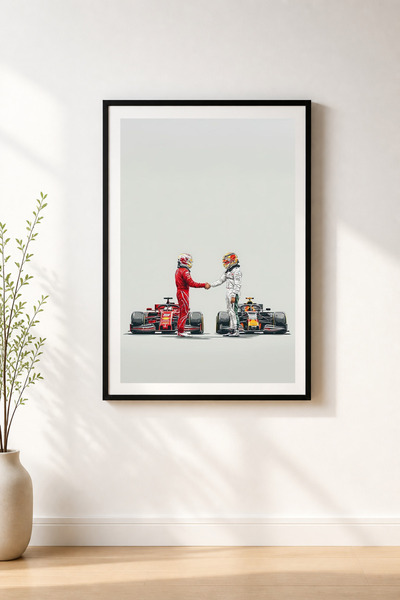 Sekiz8 Minimalist Siyah Çerçeveli Tablo Poster - Dijital Baskı MOD-1