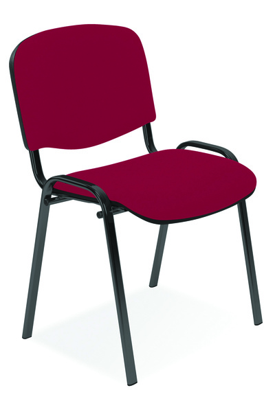 OFFICE products Καρέκλα συνεδρίων, υφασμάτινη, Kos Premium - μαύρο/μπορντό