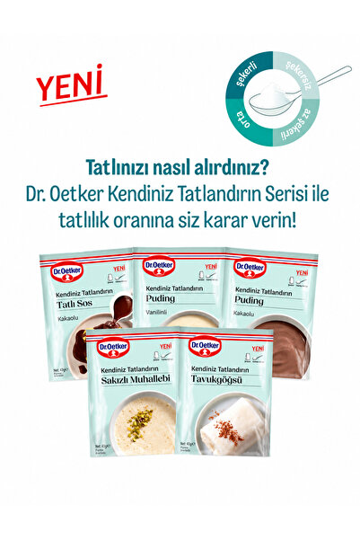 Dr. Oetker Yeni Nesil Tatlı Seti - Şeker Oranı Ayarlanabilir 5 Farklı Lezzet ...