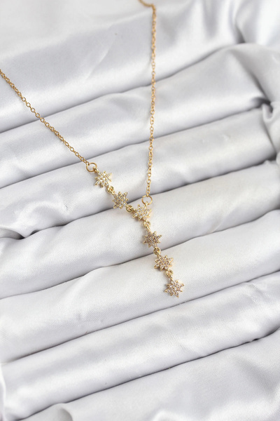 Generic Brand 316L Steel Chain Gold Color Polar Star Model Women's Necklace