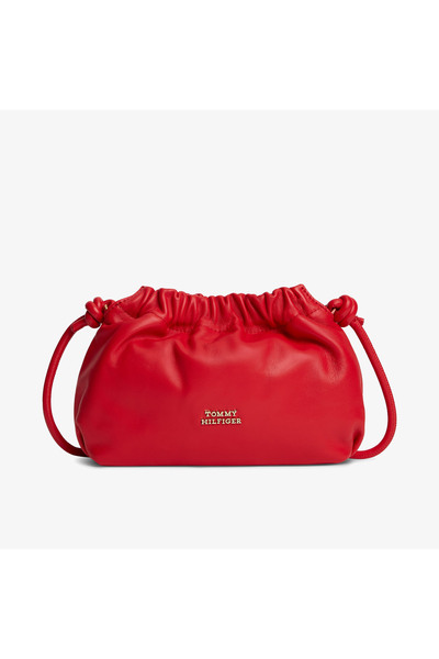 Tommy Hilfiger Soft Leather Kadın Kırmızı Çapraz Çanta