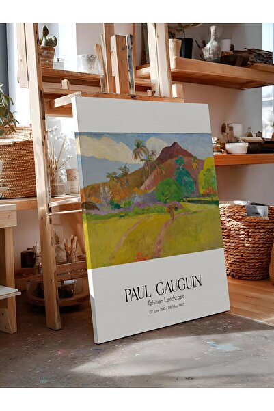 Postifull Paul Gauguin - Tahitian Landscape, Canvas Painting, Art Series No:1...