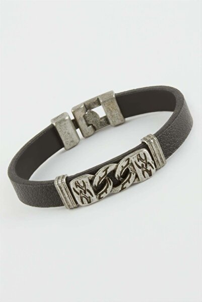 Generic Brand Chain Patterned Faux Leather Bracelet