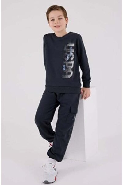 U.S. Polo Assn. Us Assn Boys' Classic Cut Tracksuit Set 9-15 Years Anthracite