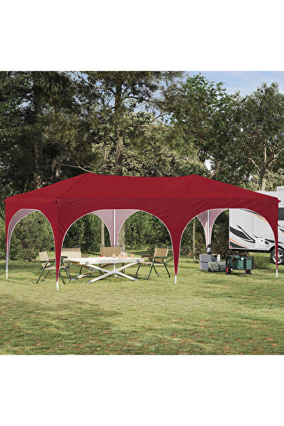 vidaxl Cort de Petrecere Pop-up Burgundy 575 x 288 x 245 cm