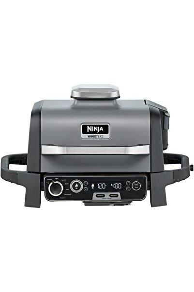 NINJA Woodfire Elektrikli BBQ Grill Smoker, 2400W, 7 Pişirme Fonksiyonu, Izga...