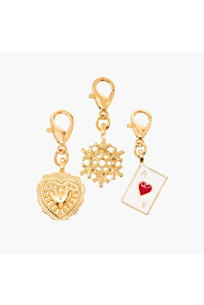Lifestyle Set of 3 - Gold Tone Charm with Lobster Clasp