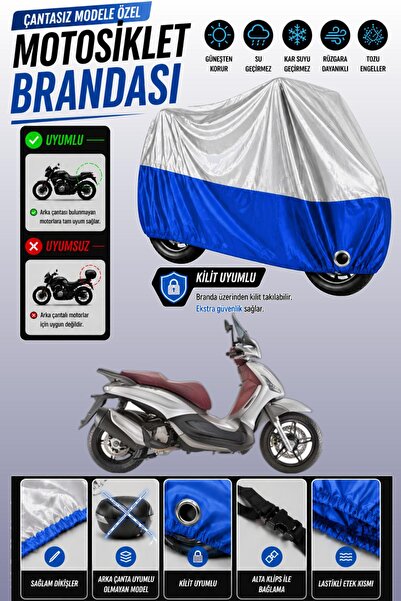 Cemku Twin Top Gray - Bottom Blue Piaggio Beverly Sport Touring 350 Ie Compat...