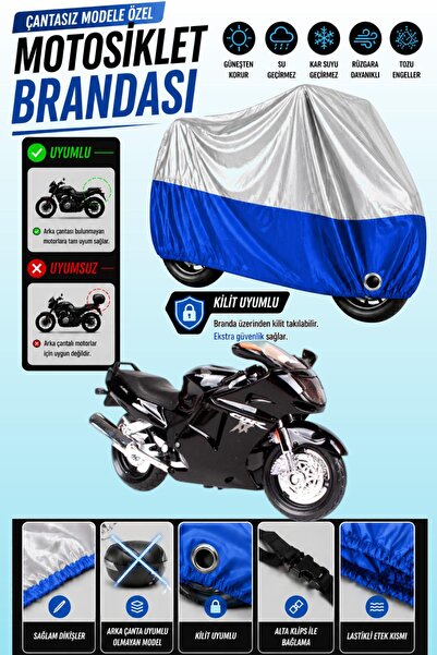 Cemku Twin غطاء محرك متوافق مع هوندا CBR 1100 XX باللون الرمادي من الأعلى وال...