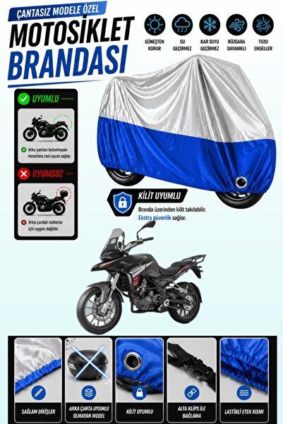 Cemku Twin غطاء محرك متوافق مع Benelli TRK 251 باللون الرمادي من الأعلى والأز...