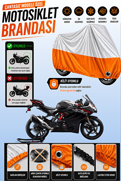 Cemku Twin غطاء محرك متوافق مع TVS Apache RR310 باللون الرمادي من الأعلى والب...
