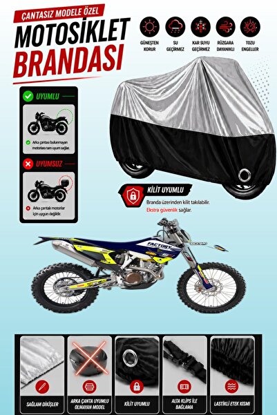 Cemku Twin غطاء محرك متوافق مع Husqvarna FE 250 باللون الرمادي من الأعلى والأ...